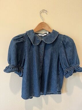 & Other Stories Denim Blue Button Down with collar